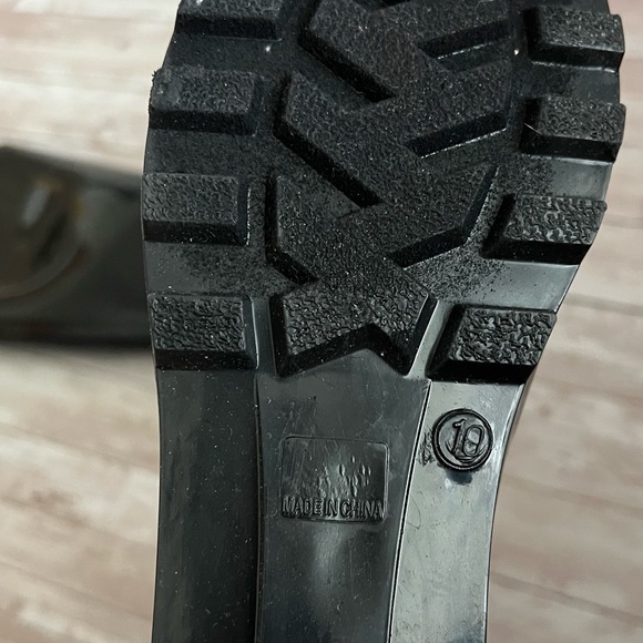 Arizona Black Rain Boots Size 10 - Picture 7 of 14